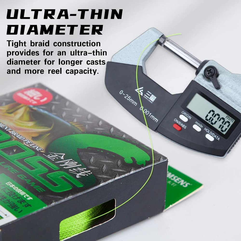Ligne PE braidée ultra-fine 4 brins 0.07-0.33mm - Haute résistance pour pêche carpe et carnassier