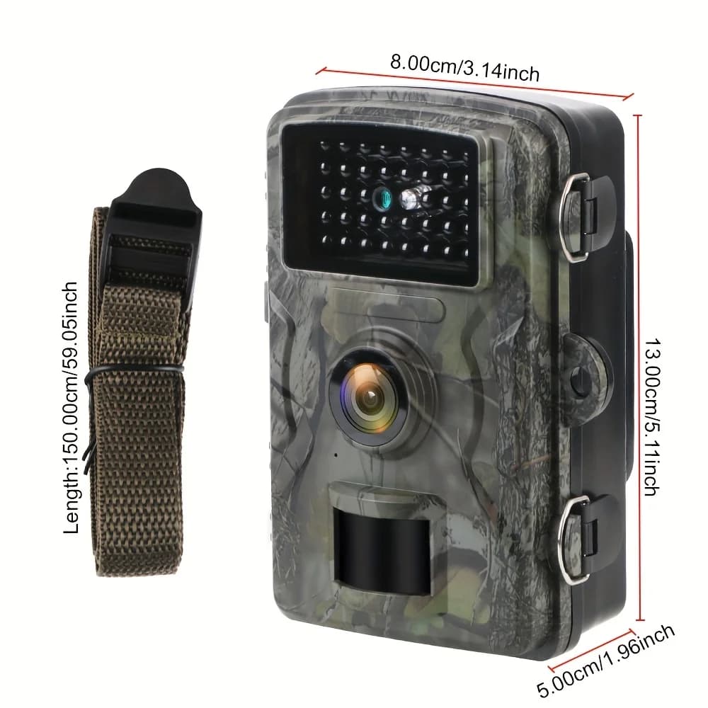 Caméra de chasse 1080P avec vision nocturne IR et détection de mouvement - Pistage animalier extérieur