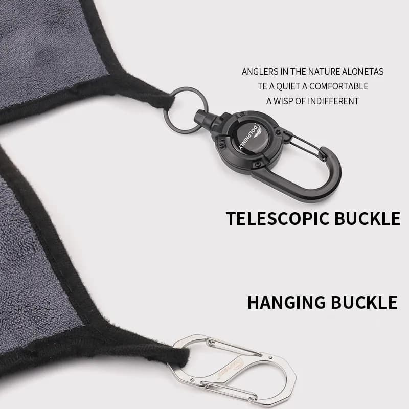 Serviette pêche portable épaisse antidérapante pour essuyage mains et poissons absorption maximale