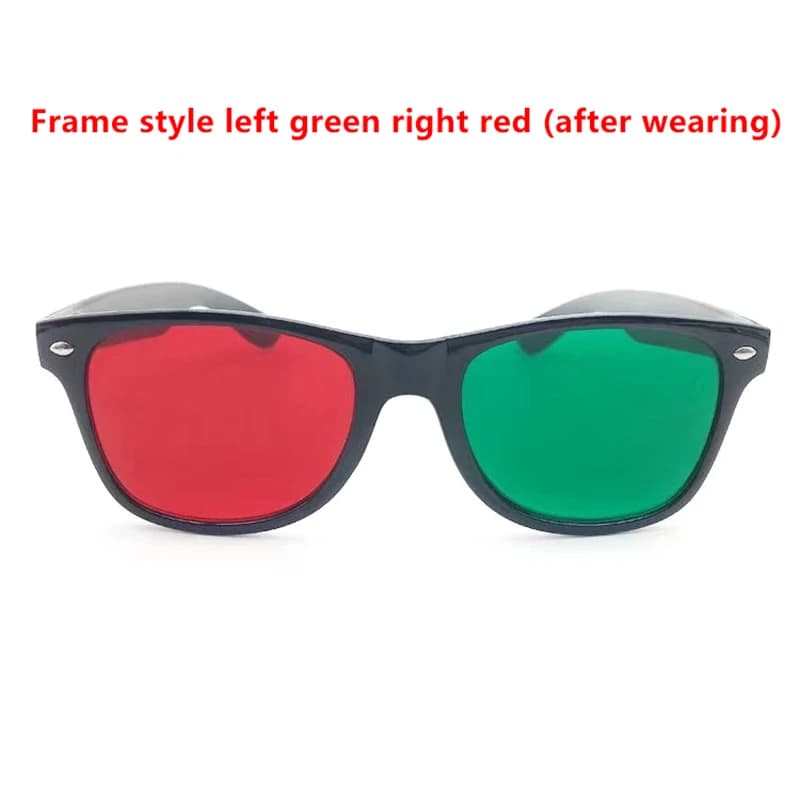 Lunettes 3D montagne cadre noir correction vision - Entraînement amblyopie adolescents pêche