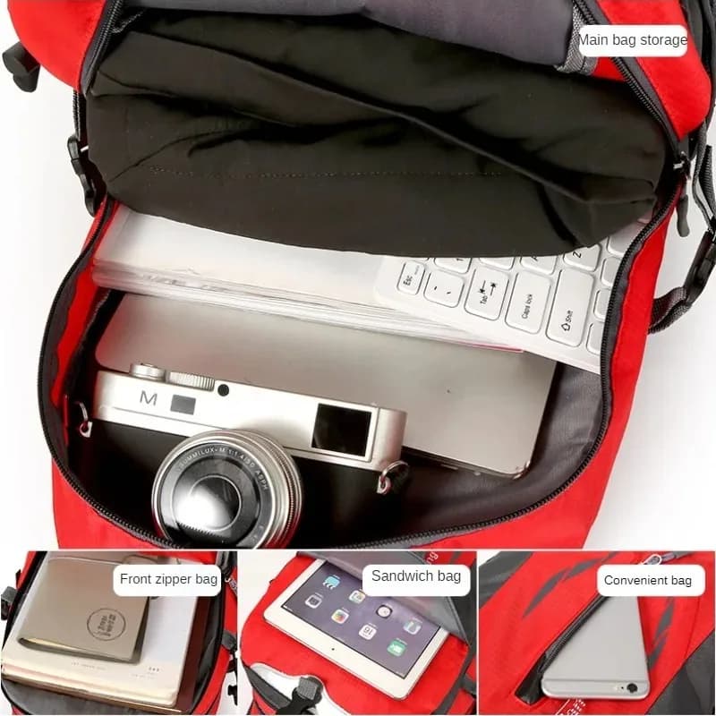 Sac à dos de voyage étanche en nylon pour hommes - Randonnée, escalade, sport et école