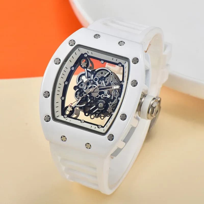 Montre homme luxe quartz automatique étanche 2025 - Modèle transparent lumineux tendance masculine
