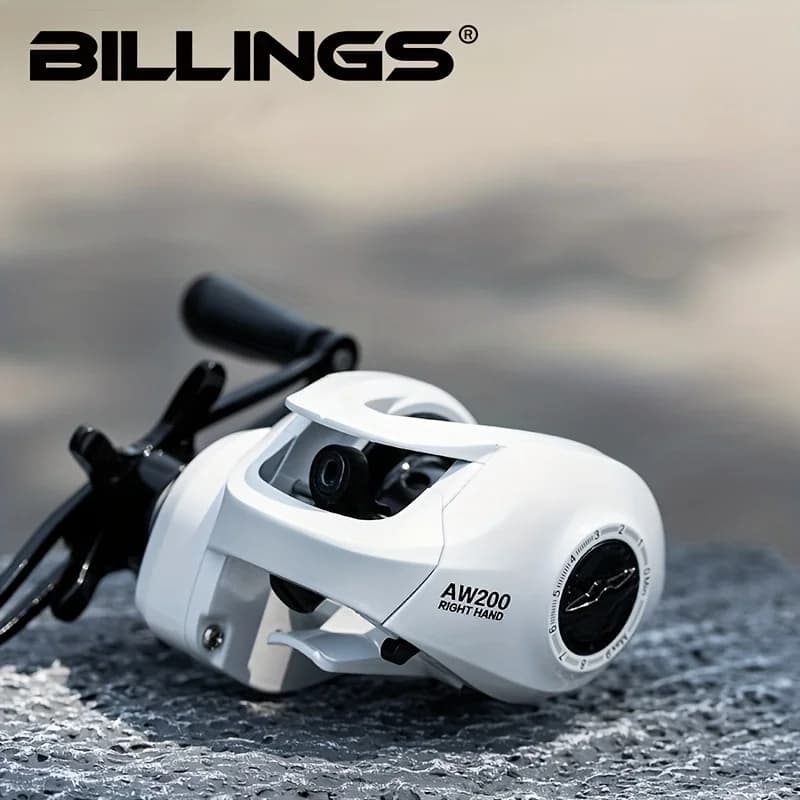 Moulinet Baitcasting BILLINGS AW 200 ratio 6.3:1 pour eau douce et mer avec frein 18LB