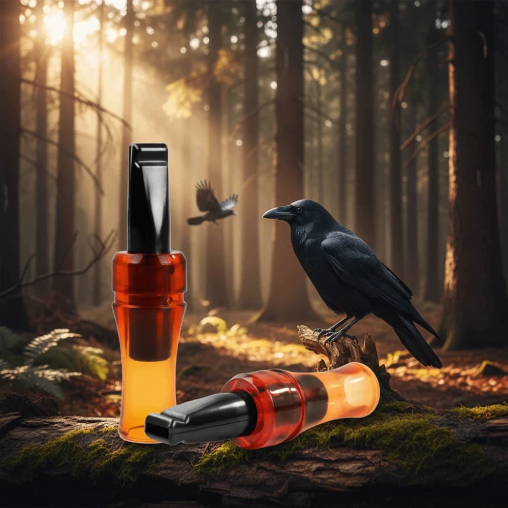 Appel corbeau bionique couleur marron - Sifflet simulateur son original pour activités extérieures