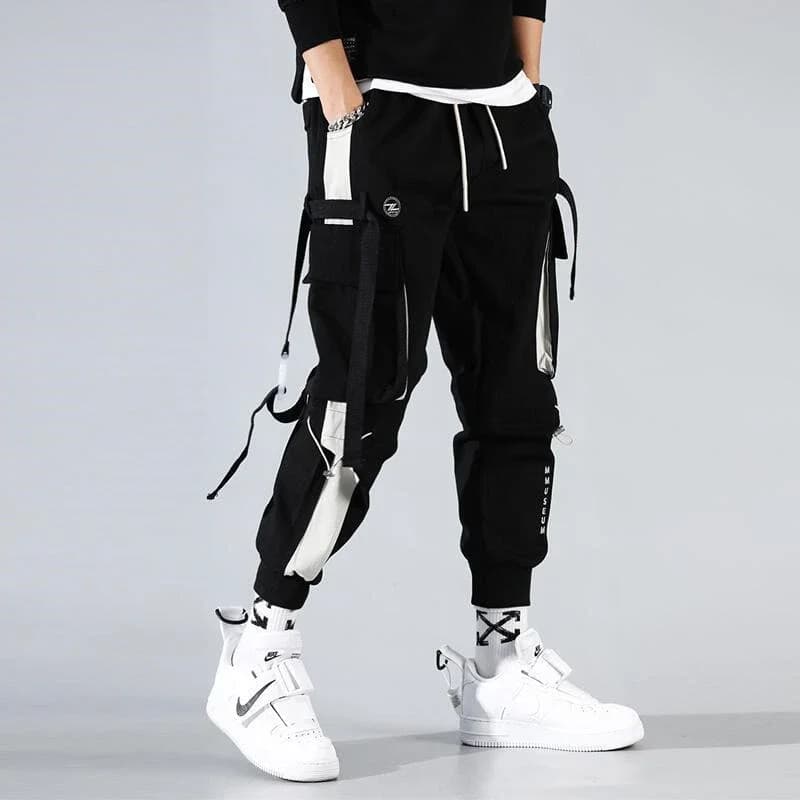 Pantalon cargo élastique cordon ajustable poches à rabat pêche travail homme classique