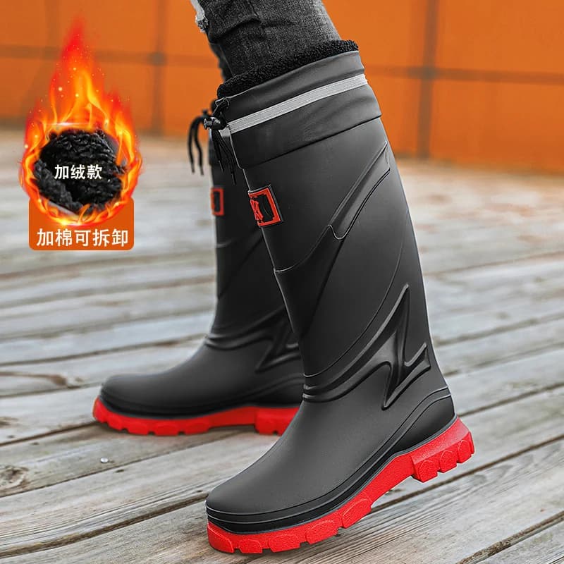 Bottes de travail antidérapantes taille 45 - Chaussures imperméables démontables style casual pour pêche