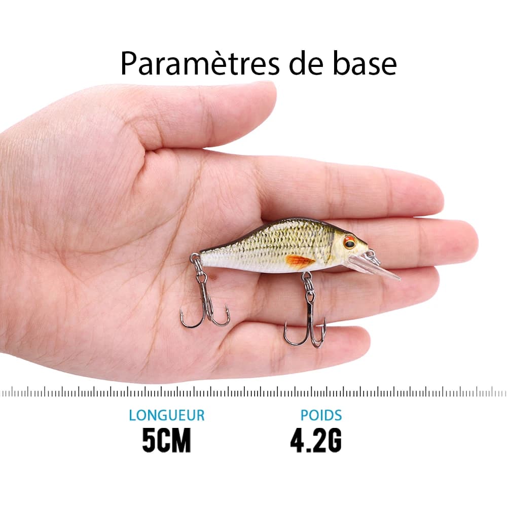 Leurre pêche brochet Black Minnow wobblers 4g 11g 22g leurre dur appât artificiel crankbait