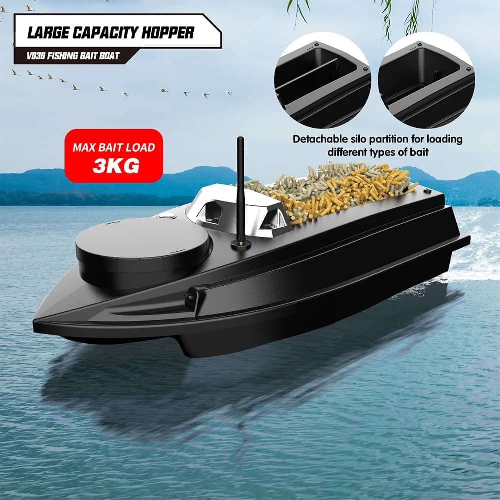 Bateau télécommandé GPS LOKEEVAN V030 écran HD pour pêche au leurre et traîne