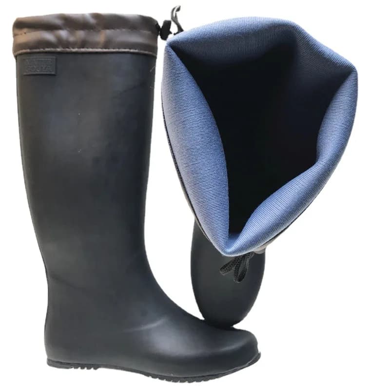 Bottes de pêche pliables waterproof légères - Chaussures aquatiques hautes en caoutchouc