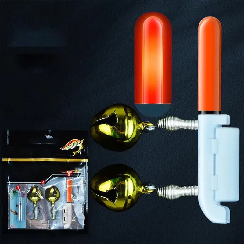 Clip lumineux USB pour canne pêche - détecteur sonore et visuel nuit avec charge rapide