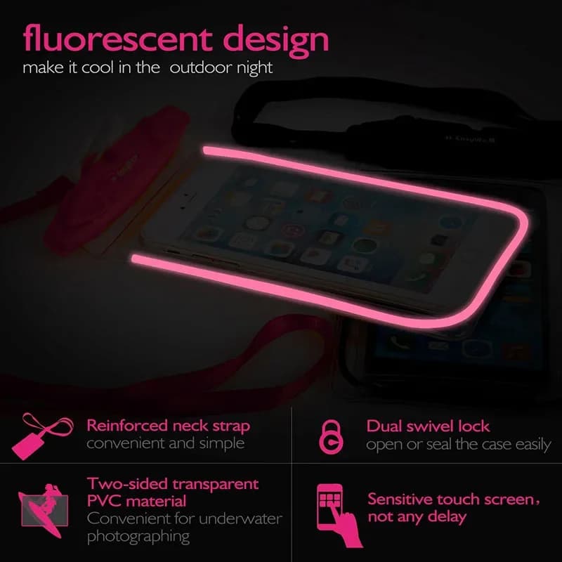 Pochette étanche téléphone 6 pouces plongée natation - Protection waterproof sports nautiques plage ski piscine