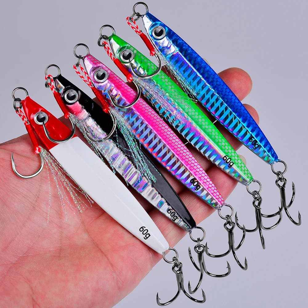 Leurre métallique bionique Proberos 10g à 60g pour la pêche en mer - Design réaliste et durable