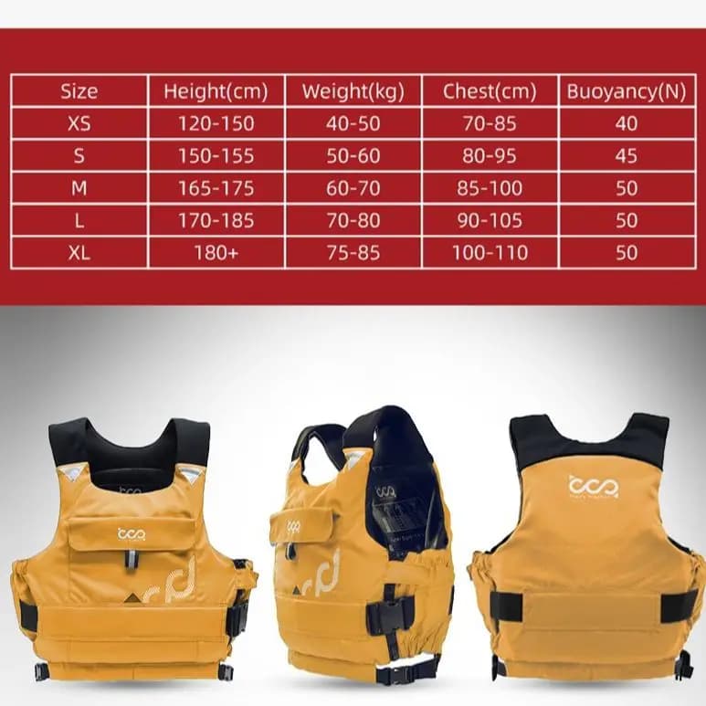 Gilet de sauvetage adulte kayak PVC mousse approuvé - Veste de sécurité pêche pour adultes homologuée