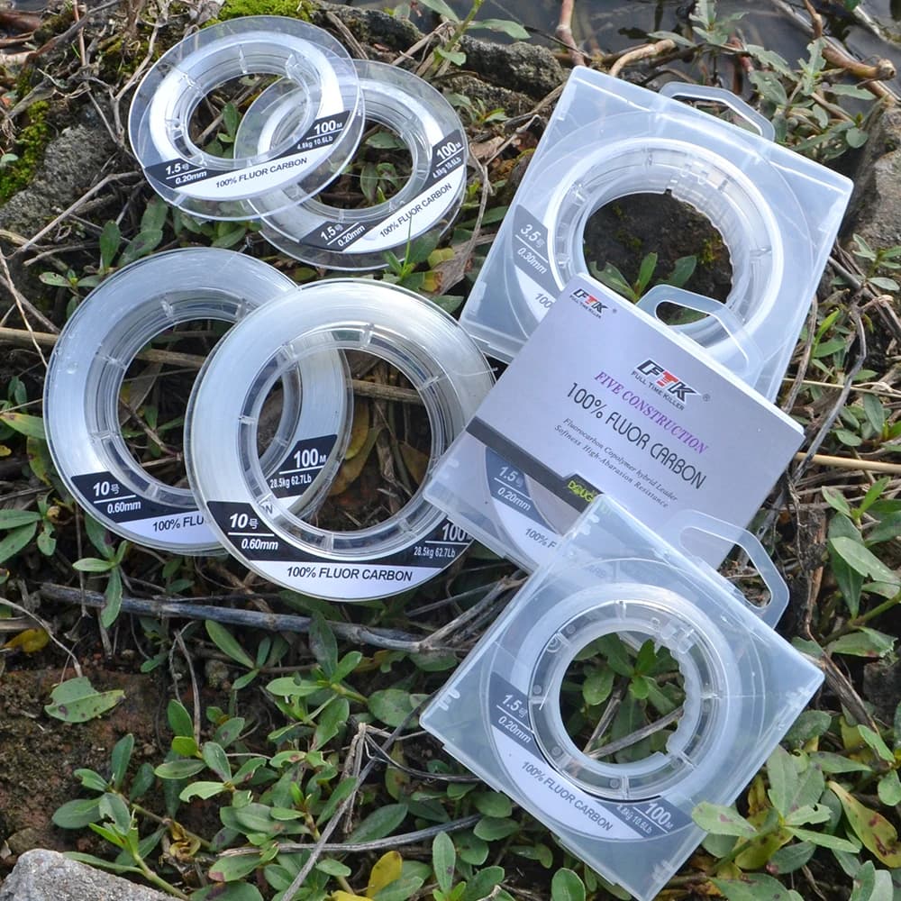 Ligne de pêche fluorocarbone 100% FTK 50M 100M, bas de ligne carp fast sinking pour canne à mouche