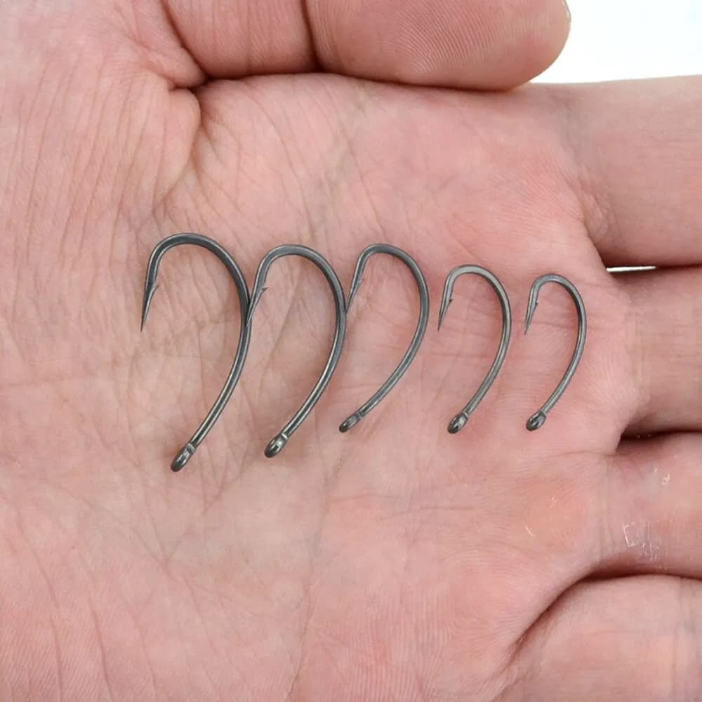 Hameçons carpe Hirisi 15 pièces micro-barbelés revêtus PTFE haute discrétion sous l'eau