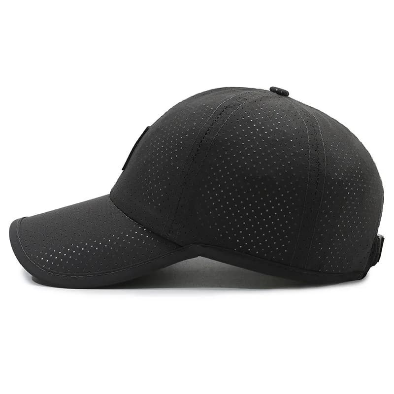 Casquette mesh homme séchage rapide pêche printemps été noir sport snapback respirante