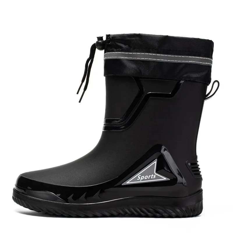 Bottes de travail imperméables doublées polaire 39-48 - Chaussures cuisine antidérapantes chaudes PVC
