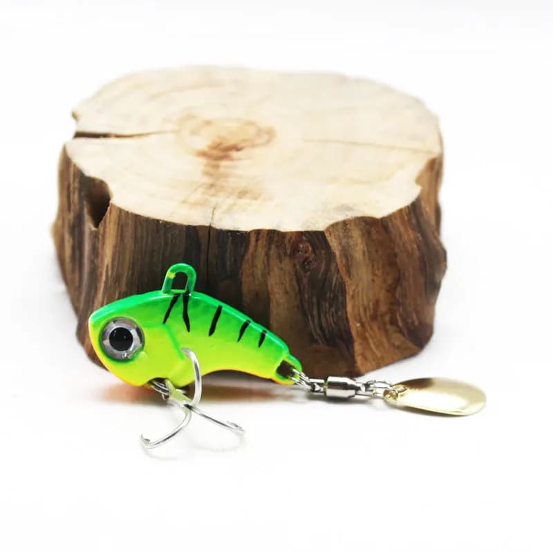 Set de 5 leurres métalliques vibrants pour pêche en mer : cuillers tournantes, spinnerbaits et leurres durs