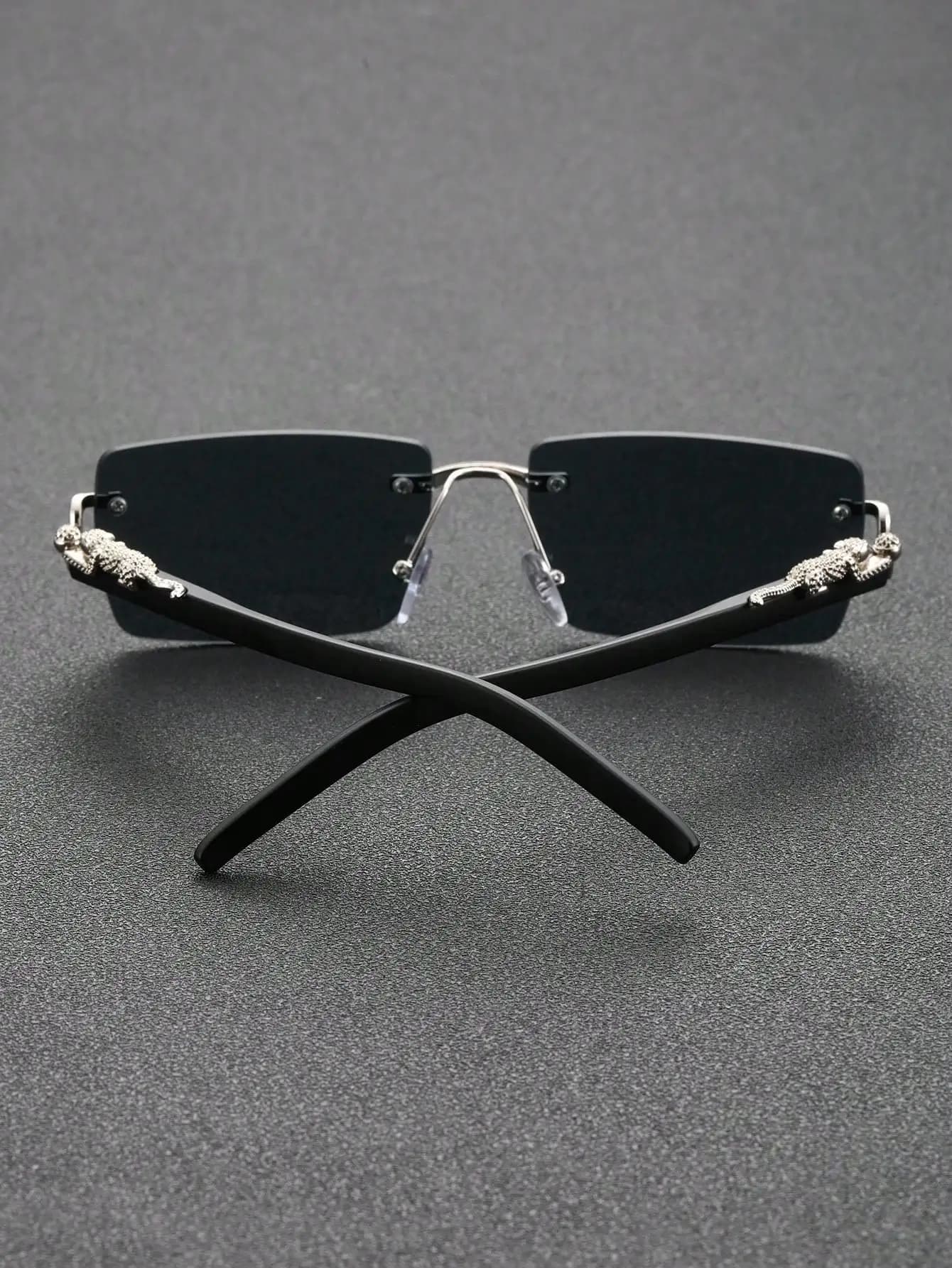Lunettes de soleil métal carrées unisex pour pêche et cyclisme - Accessoire mode outdoor tendance