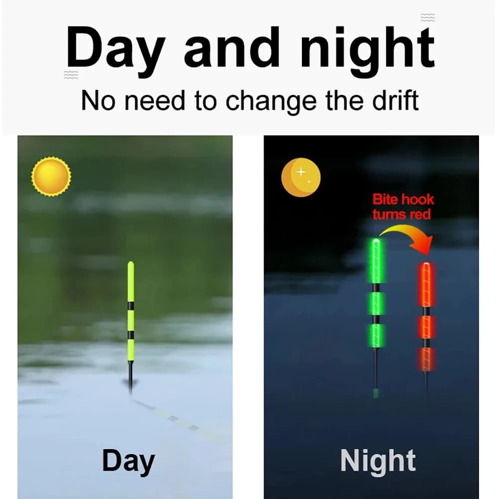 Flotteurs Électroniques Lumineux LED Intelligents 2024 - Détection de Gravité pour Pêche Hiver Été - Set