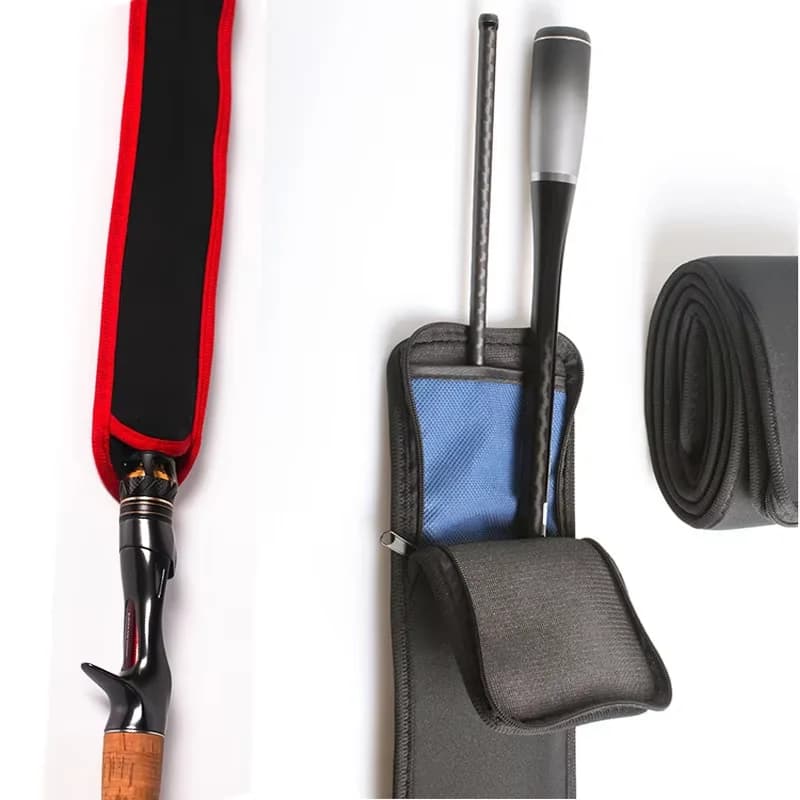 Étui de protection pliable pour canne à pêche simple ou double couche tailles 80 à 170 cm A637