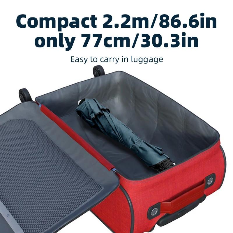 Parapluie de pêche pliant UPF 50+ avec ancre à sable et ventilation portable pour protection solaire et stabilité sur plage venteuse