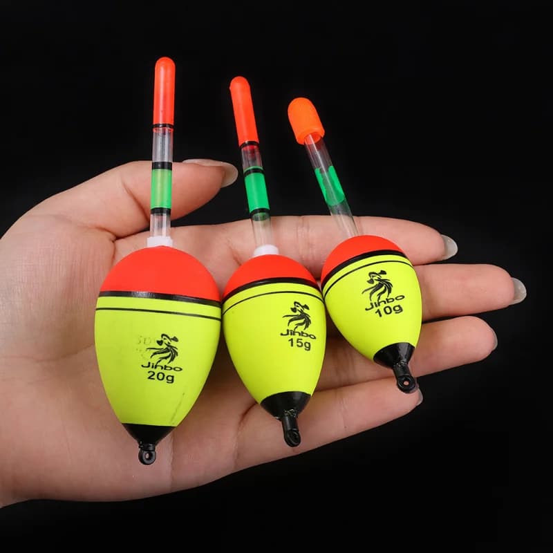 Lumineux EVA Flotteur de Nuit pour Pêche en Mer, Bouchon Fluorescent 10g 15g 20g