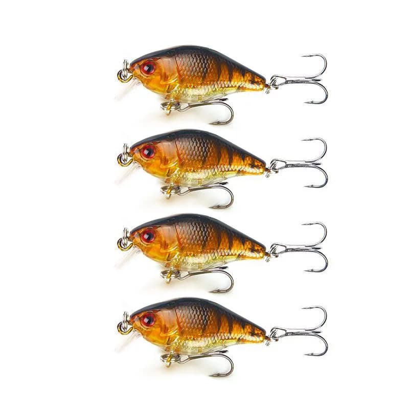 Leurre de pêche dur VIB 7.5cm 10.2g avec yeux 3D, leurre coulant crankbait pour carnassiers