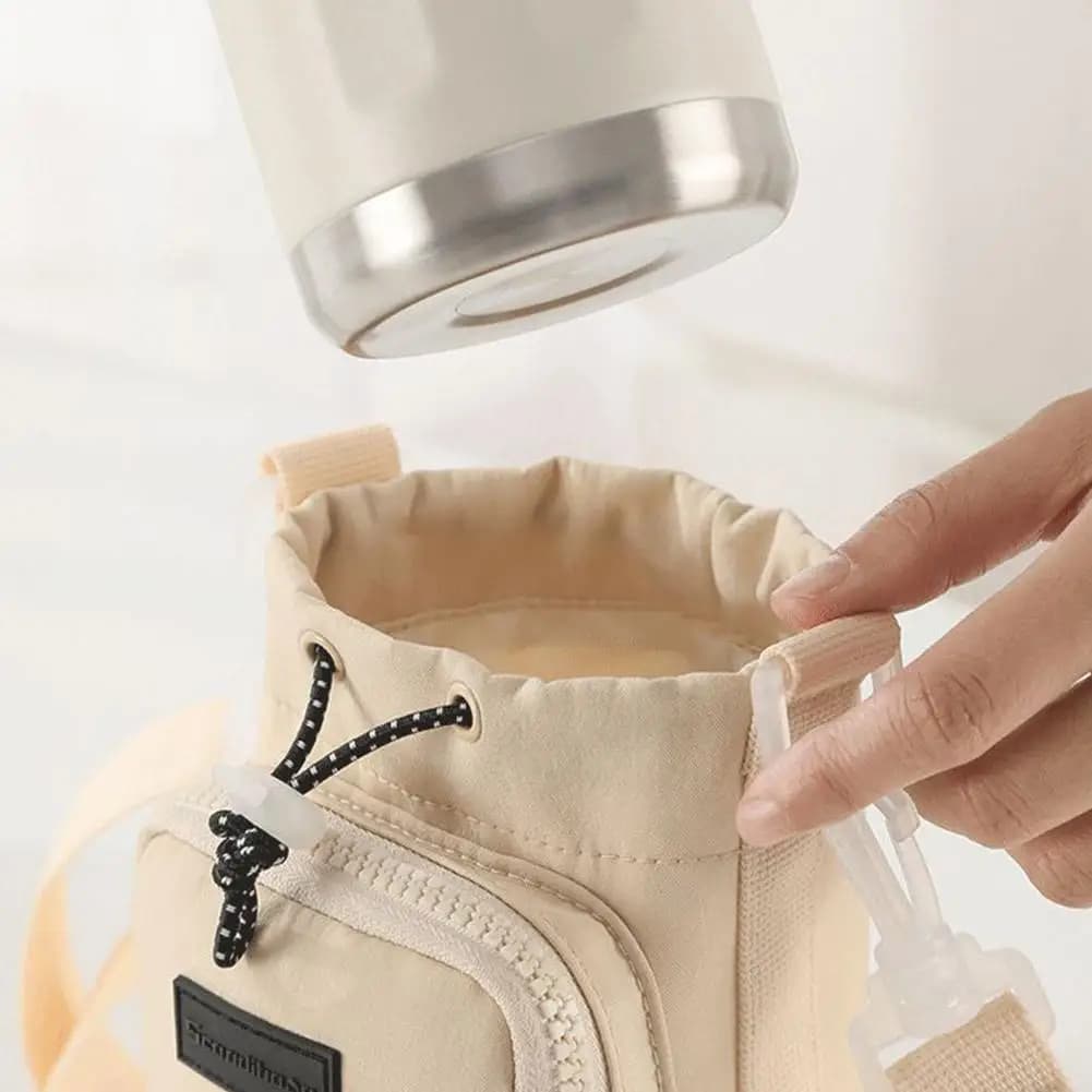 Porte-bouteille d'eau isolé unisexe pour pêche - Sling bag avec poche téléphone et sangle réglable