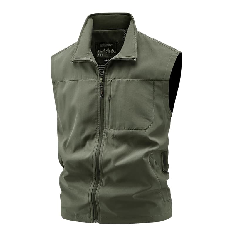 Gilet cargo sans manches pour pêche - Gilet tactique homme avec multiples poches pour pêche et outdoor