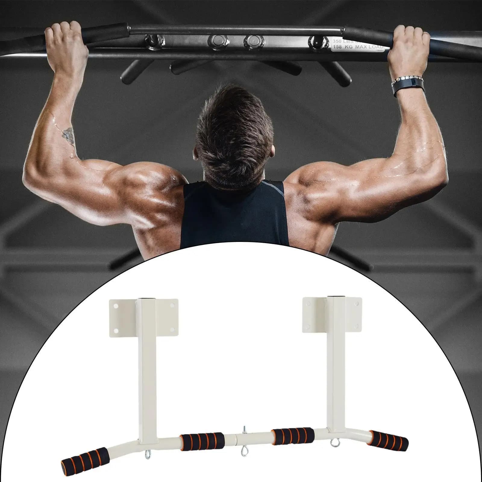 Barre de traction murale sport 300kg charge max équipement musculation traction dips renforcement haut du corps