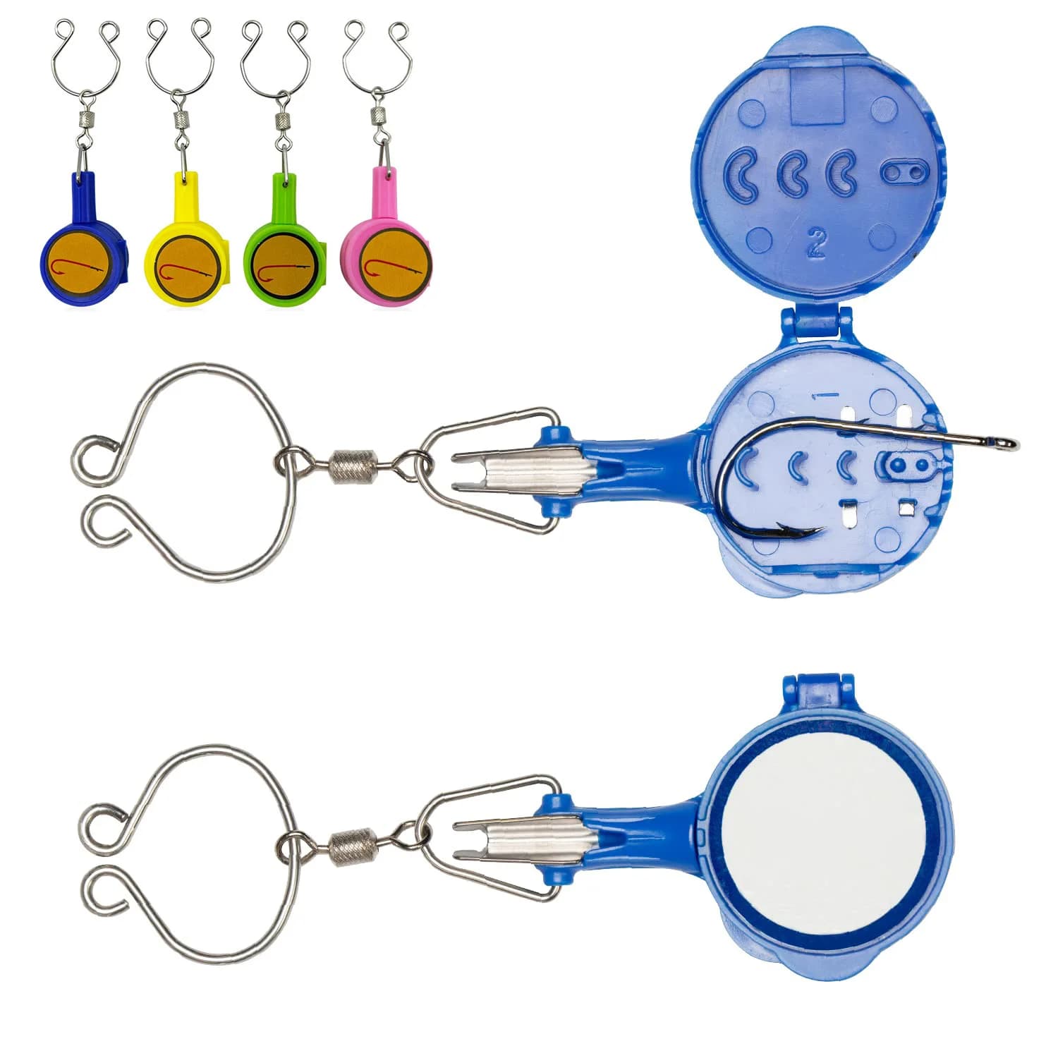 Boîte de rangement pour hameçons avec outil de nœud pêche portable organisateur accessoires
