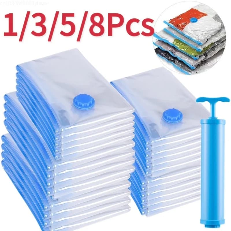 Kit sacs vide compression pompe rangement vêtements pêche équipement voyage accessoires