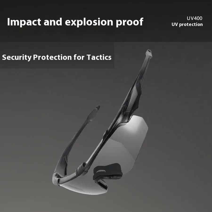 Lunettes tactiques 2.0mm anti-vent poussière pour CS randonnée pêche - protection UV400