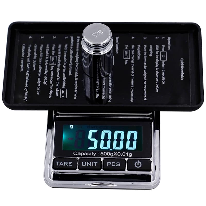 Balance de précision de poche JUANJUAN 0.01g/0.1g pour peser plombs, appâts et leurres - Mini balance électronique portable