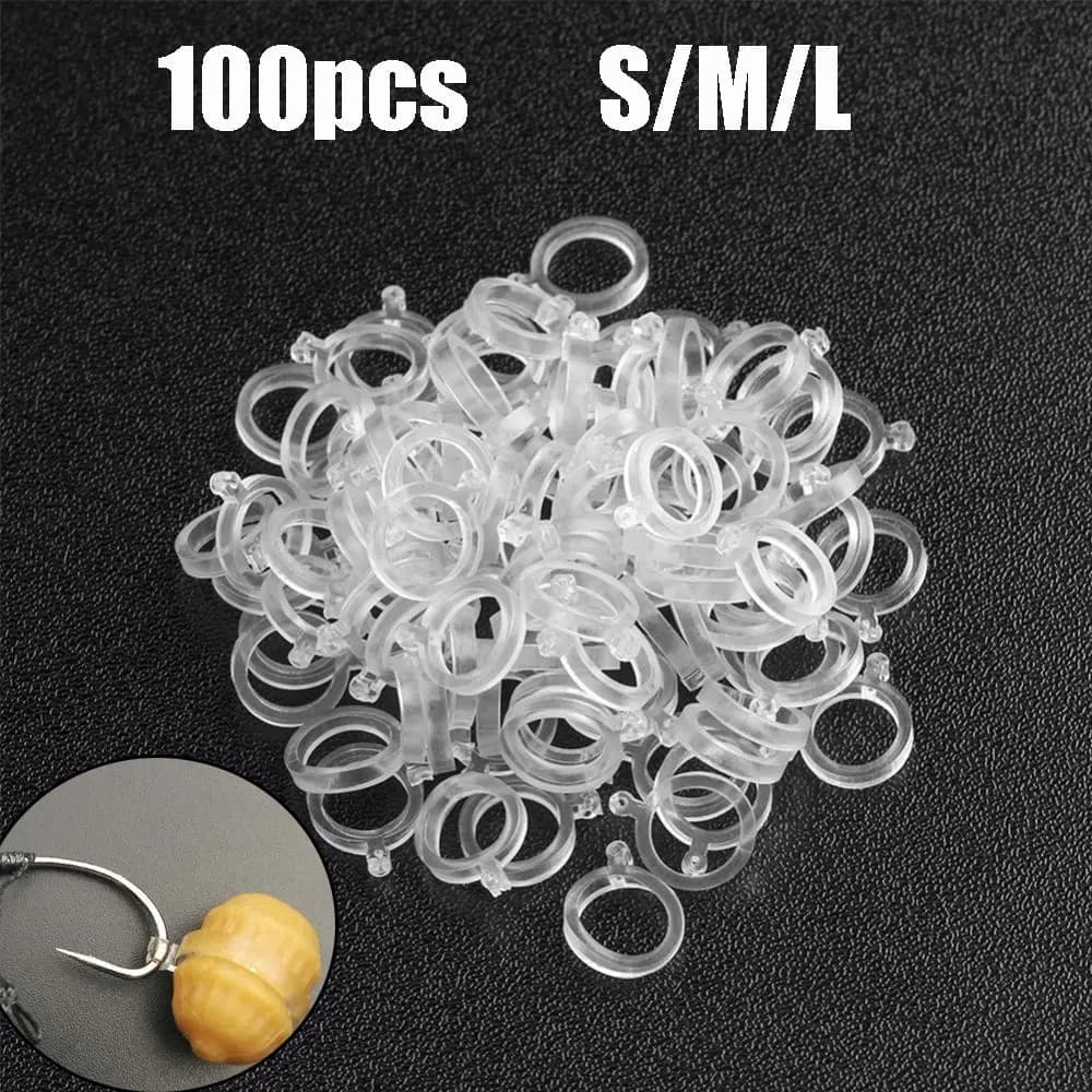 Baitbands pêche carpe et coarse fishing 100 pièces blanc - élastiques fixation pellets appâts montages carpistes