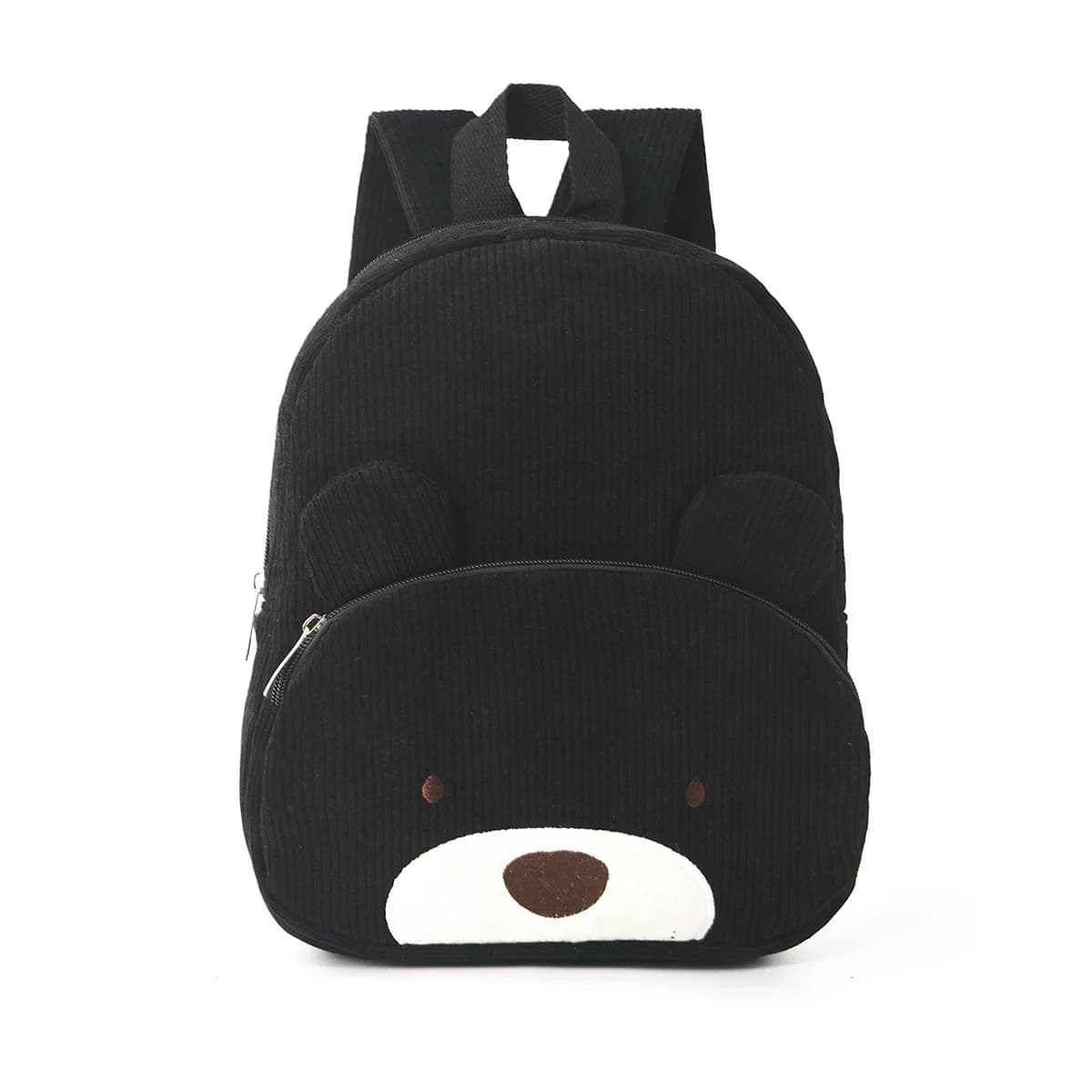 Sac à dos enfant personnalisé nom ours - Grand sac velours corduroy peluche brodé prénom