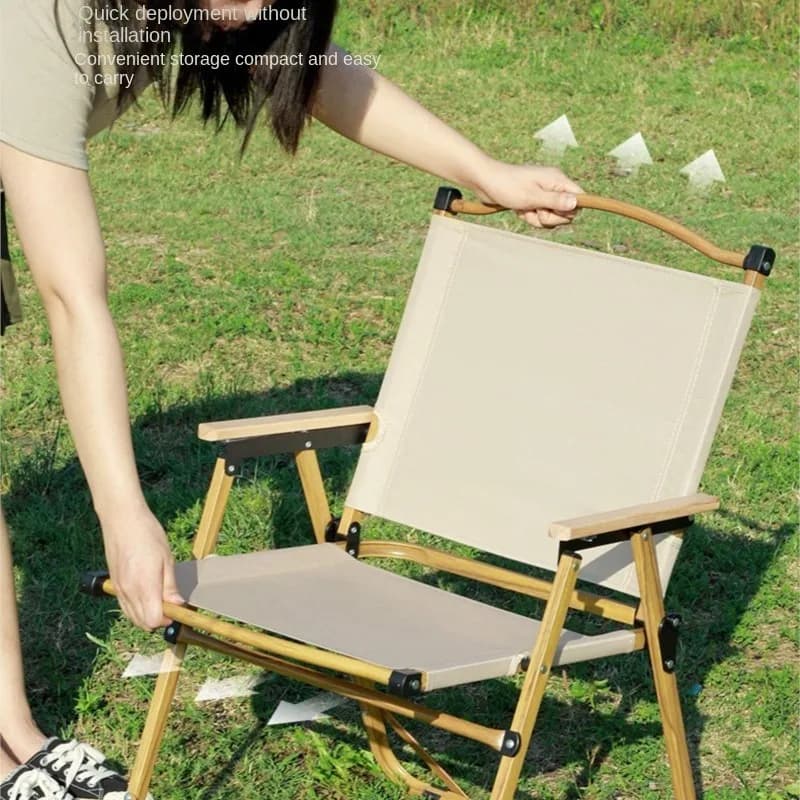 Chaise de pêche pliable portable légère Kemet pour équipement camping pique-nique et plage