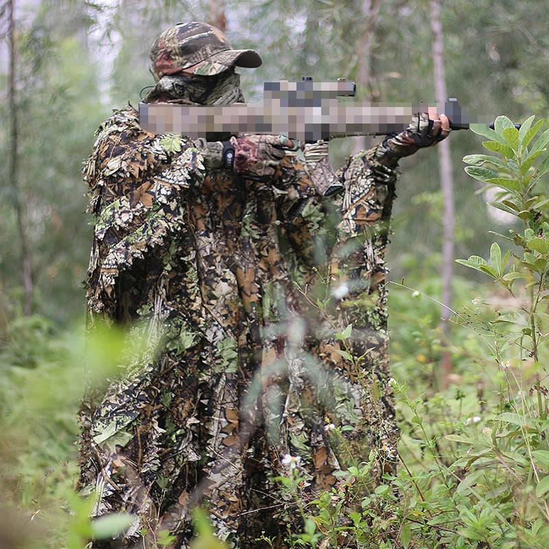 Cape camouflage érable 3D été - Tenue légère pêche estivale discrète
