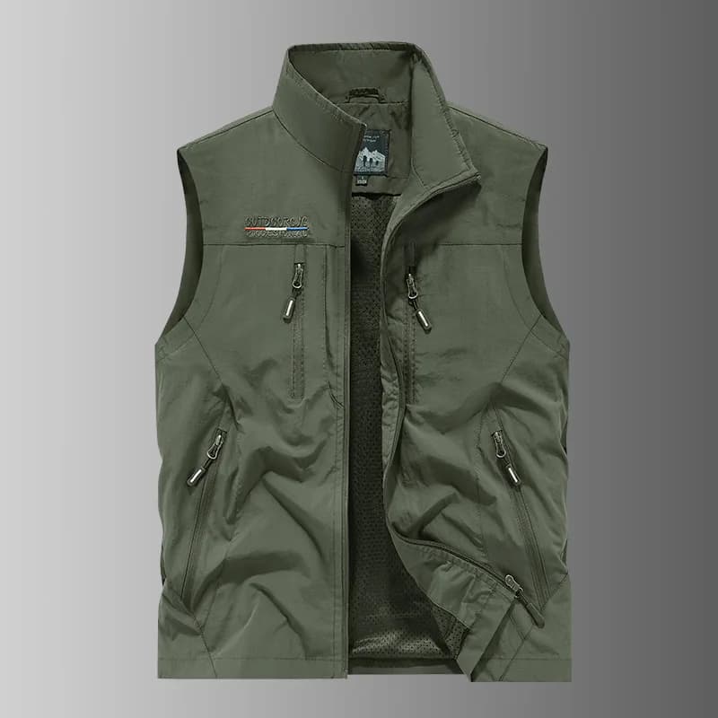 Veste capuche fonctionnelle imperméable séchage rapide multi-poches pêche extérieur automne hiver homme