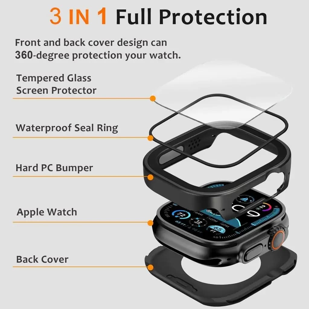 Étui métal aluminium étanche protection complète Apple Watch Ultra 3 49mm 11 10 46mm