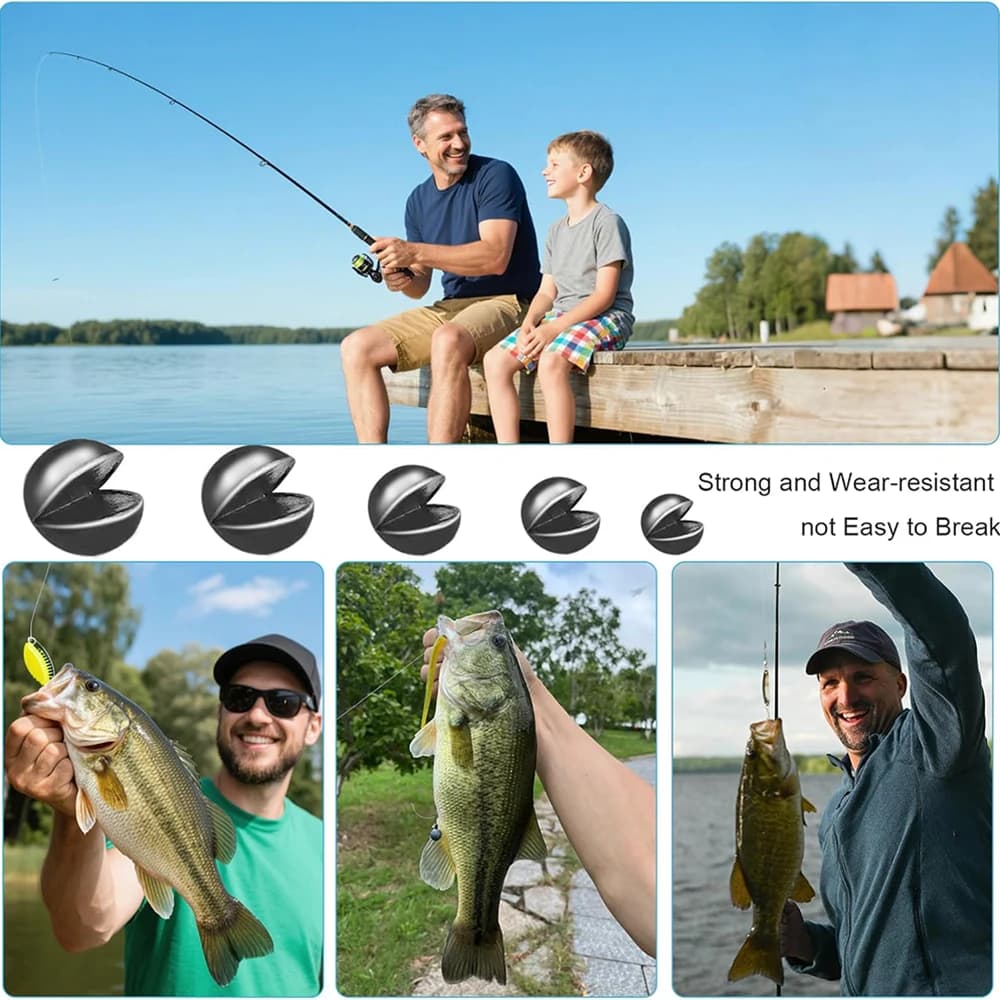 Plombs morsure 60/120 pièces plomb nu rond ouvert clip radeau pêche plombée plateforme lest