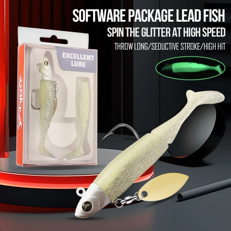 Leurres de pêche TAIYU 20g tête plombée leurre souple t-tail spinner cuillère pour brochet truite perche