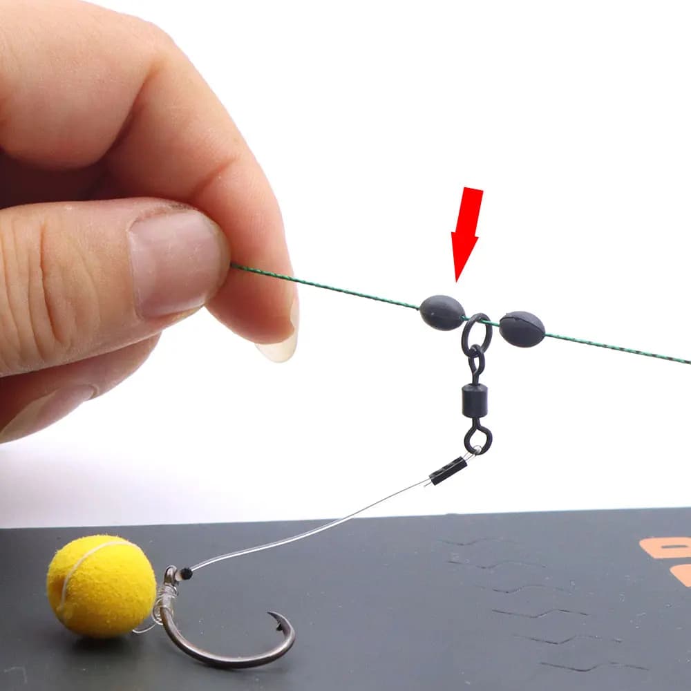 Perles tungstène 10 pièces pour montages carpe - Plombs libres leaders chod rig sans plomb