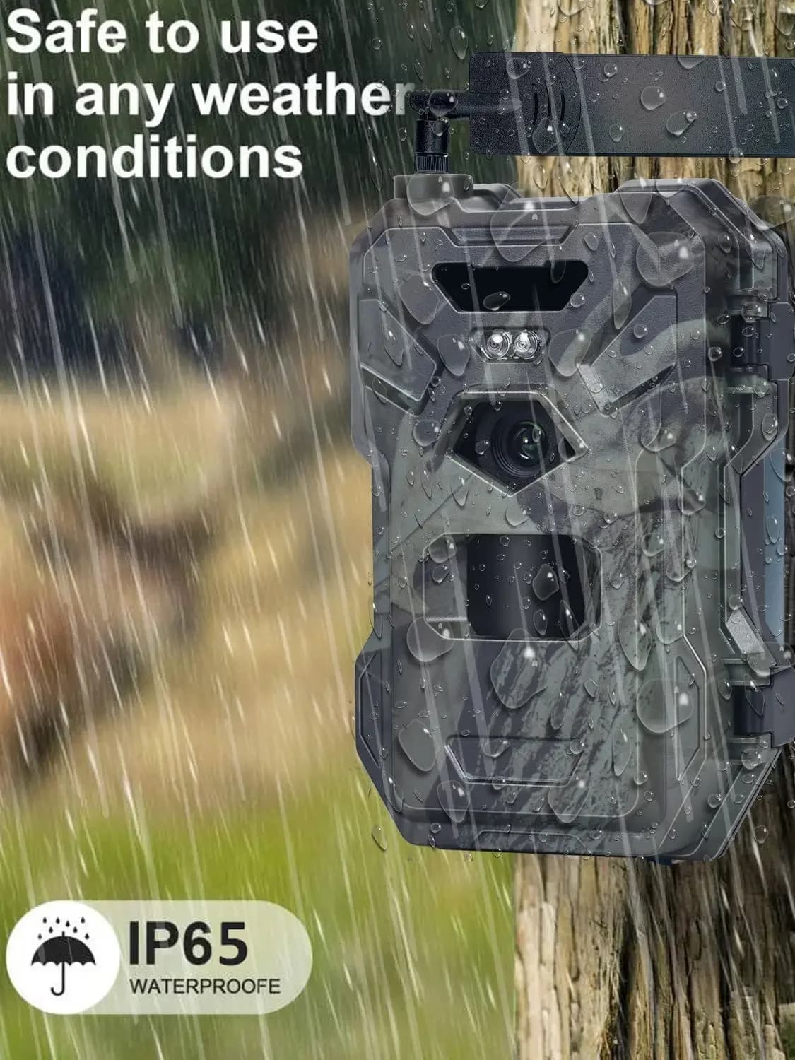 HC-880Pro caméra 4G trail 30MP 2K vision nocturne 120° champ vision monitoring faune chasse pêche