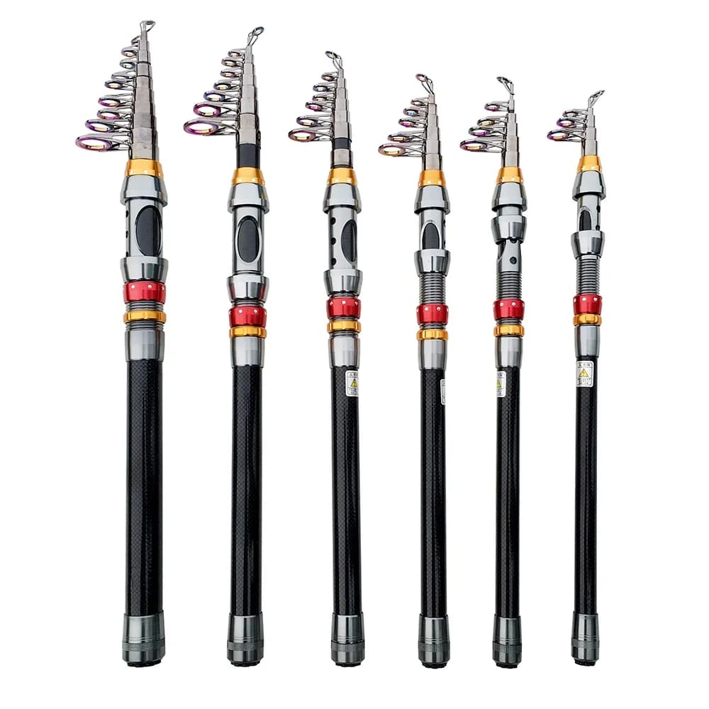 Combo canne moulinet pêche télescopique carbone 1.8m-3.6m - Kit super résistant 3-8kg spinning reel pesca