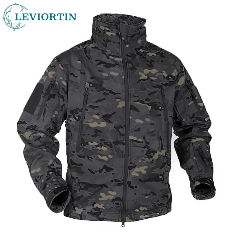 Veste camouflage tactique polaire imperméable multicam pour pêche airsoft et activités outdoor