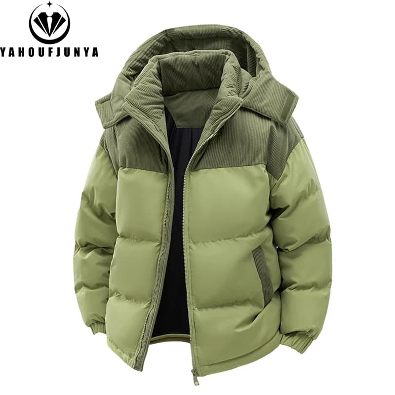 Veste hiver homme à capuche amovible - Parka chaud outdoor - Veste coupe-vent casual pour homme