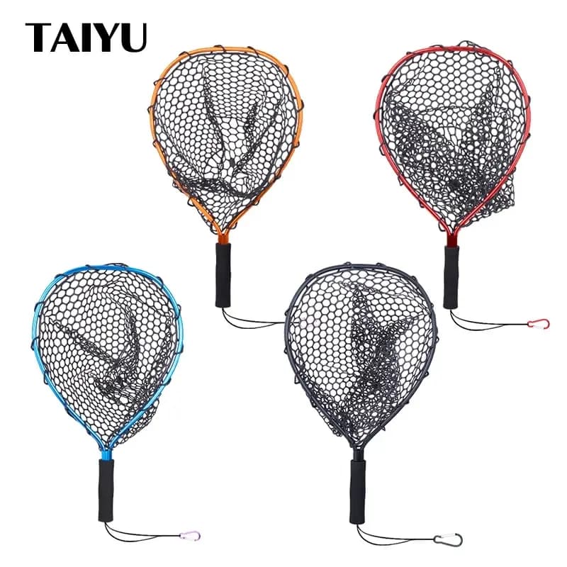 Filet de pêche portable ultraléger en alliage d'aluminium pour pêche à la mouche - TAIYU