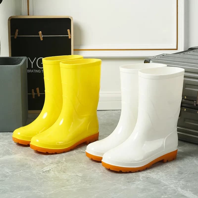 Bottes pêche mi-mollet unisextes anti-dérapantes - Chaussures sécurité chantier PVC bas talon fabricant